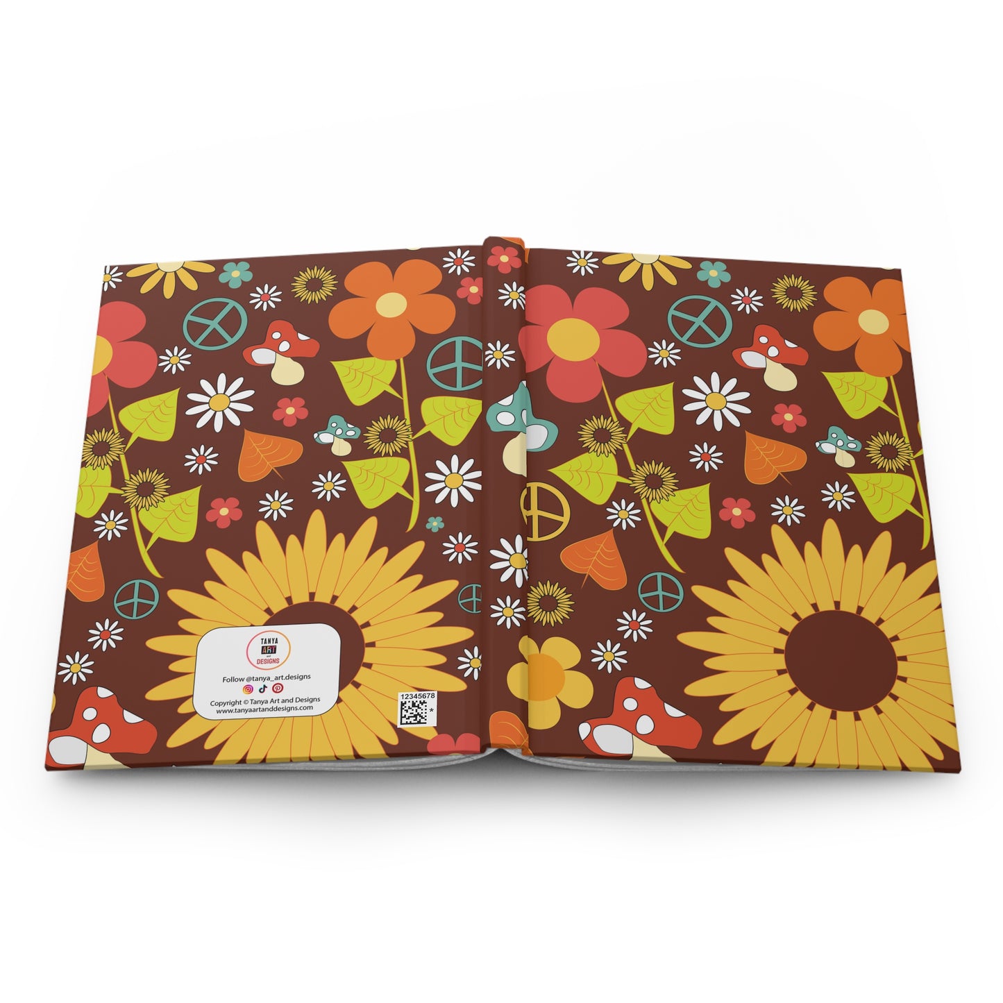70s All Pattern Design Hardcover Journal Matte | 70s Themed | 70s Notebooks | 5.75” x 8”, 150 lined pages (75 sheets)