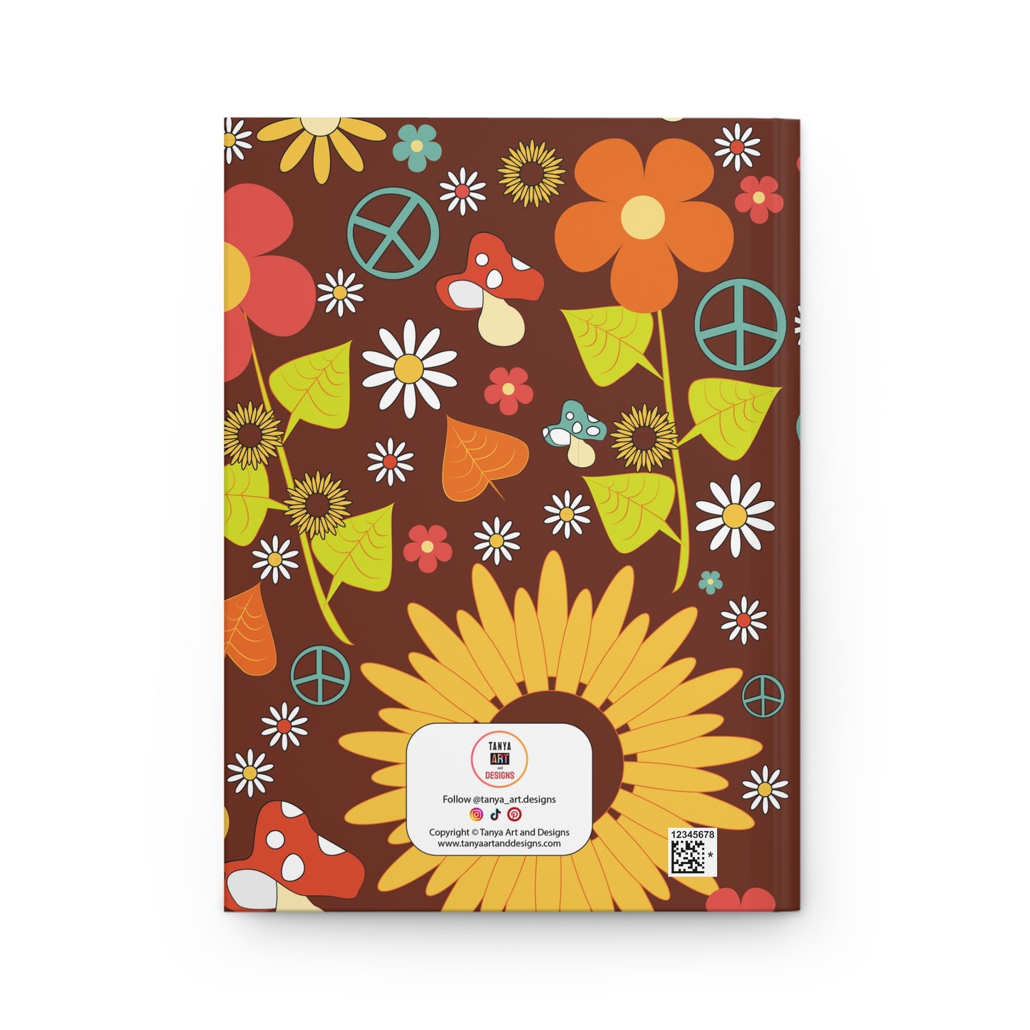 70s All Pattern Design Hardcover Journal Matte | 70s Themed | 70s Notebooks | 5.75” x 8”, 150 lined pages (75 sheets)