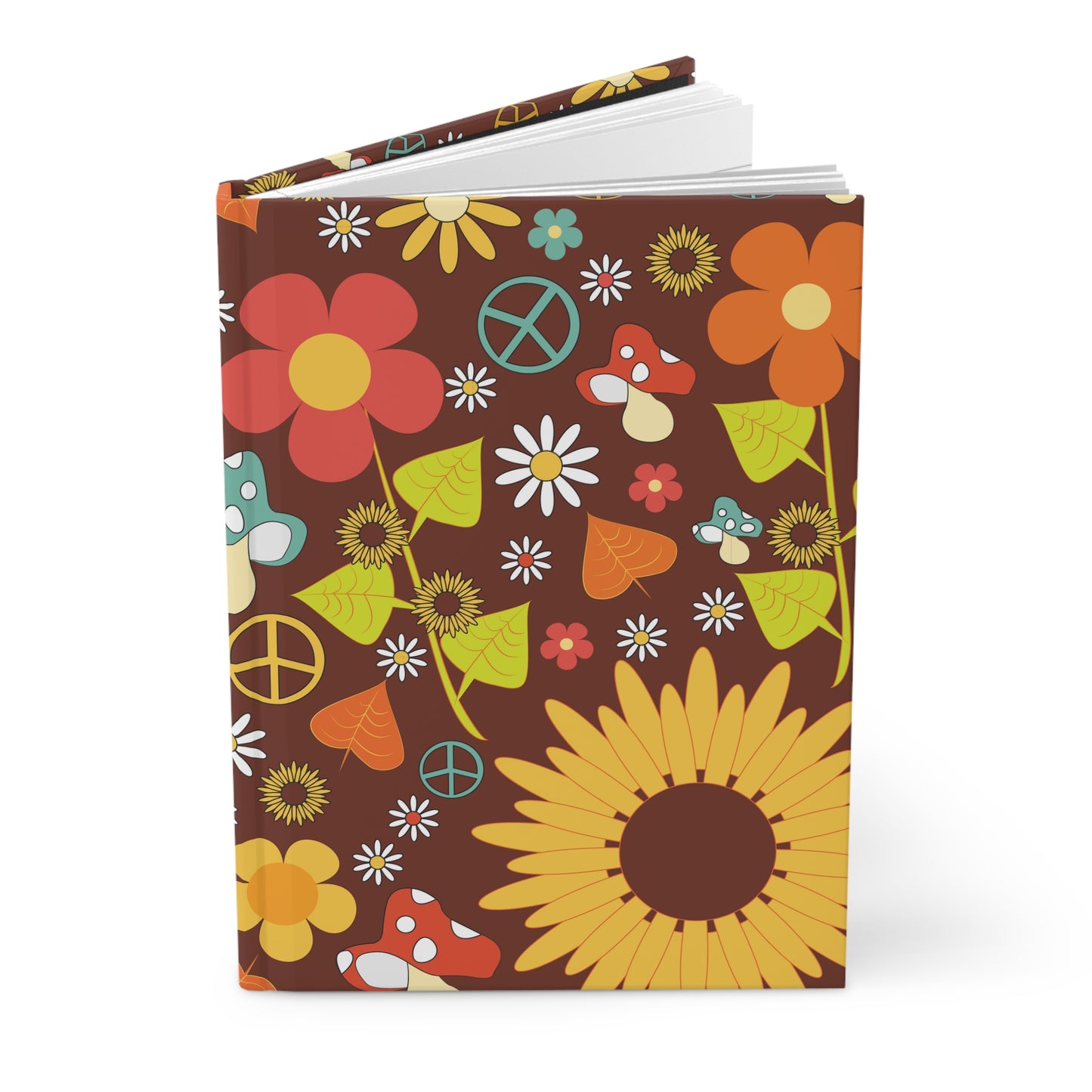 70s All Pattern Design Hardcover Journal Matte | 70s Themed | 70s Notebooks | 5.75” x 8”, 150 lined pages (75 sheets)