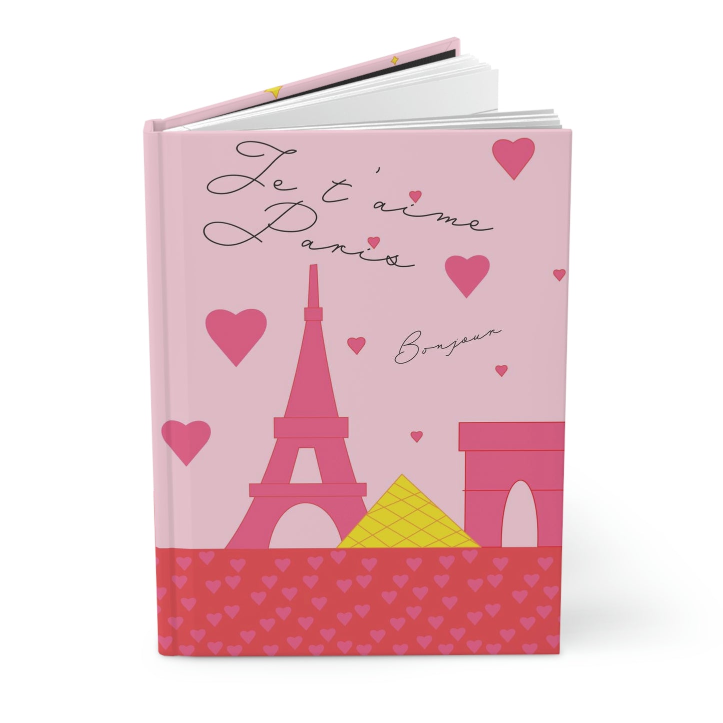 NYC x Paris (Pink Themed) Journal size 5.75 x 8, 150 lined pages (75 sheets) | the perfect Valentine’s Day gift for the city-lover in your life | Valentine’s Gifts | Journal Writing