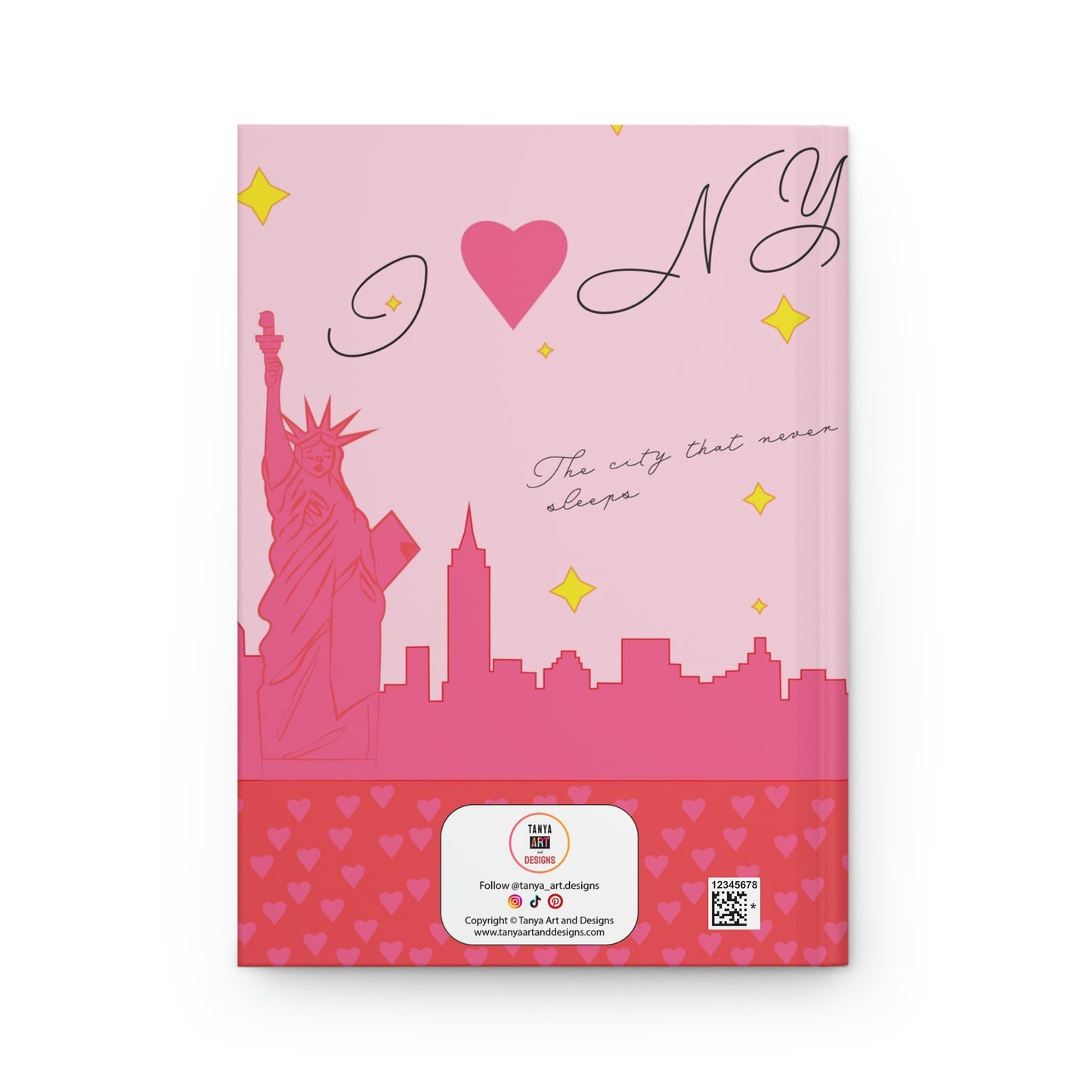 NYC x Paris (Pink Themed) Journal size 5.75 x 8, 150 lined pages (75 sheets) | the perfect Valentine’s Day gift for the city-lover in your life | Valentine’s Gifts | Journal Writing