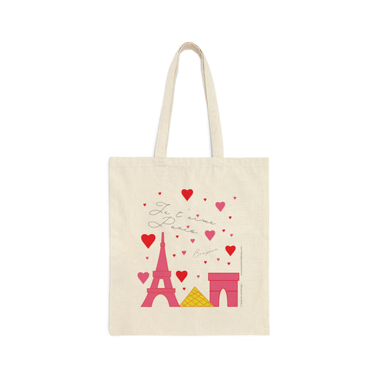 Valentine’s Themed Cotton Tote Bag | the perfect Valentine’s Day and Galentine’s Day gift for the city-lover in your life | Valentine’s Gifts | Pink Tote Bag | Valentines Tote Bag | Tote Bag